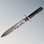 A vintage hunting knife by James Lowe of Sheffield