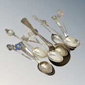 A collection of silver Coronation and Jubilee spoons