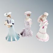 Three Coalport Compton and Woodhouse figures - Lady Clara,