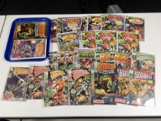 A tray of 52 mid century and later Marvel Horror comics, Uncanny Tales 10c cover #28,