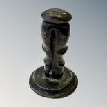 A rare 17th century European bronze seal depicting Masonic symbols