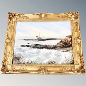 A Dallas K Taylor oil on board of St Mary's Lighthouse,