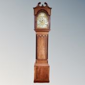 A 19th century mahogany eight day longcase clock with brass Tempus Fugit dial signed Rob Hodgkin,