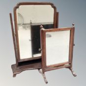 Two antique dressing table mirrors