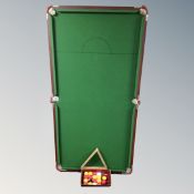 A 6' table top snooker table with triangle and balls