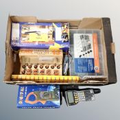A box of CMT drill bit set, Record quick vice, hardware kit,