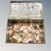 A 'Holland treasure chest' tin containing a large quantity of Victorian and later British coins.