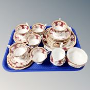 A tray of twenty-one piece Royal Albert Lady Hamilton china tea service