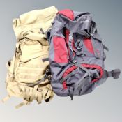 A box of Mountain Warehouse rucksack,