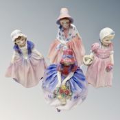 Four Royal Doulton figures - Dinky do HN 1678, Lily HN 1798,