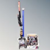 A Dyson V6 fluffy plus cordless electric vacuum, accessories,
