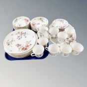 Forty nine pieces of Royal Albert New Romance tea and dinner china