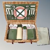 A wicker cased Optina picnic set