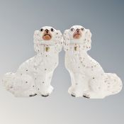 A pair of Staffordshire spaniels