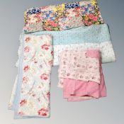 Four floral quilts including a Durham quilt