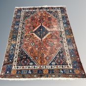 An antique Khamseh rug, South West Iran, circa 1920,