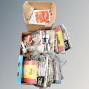 Three boxes of car cables, break cables, accelerator cable, new in bags,