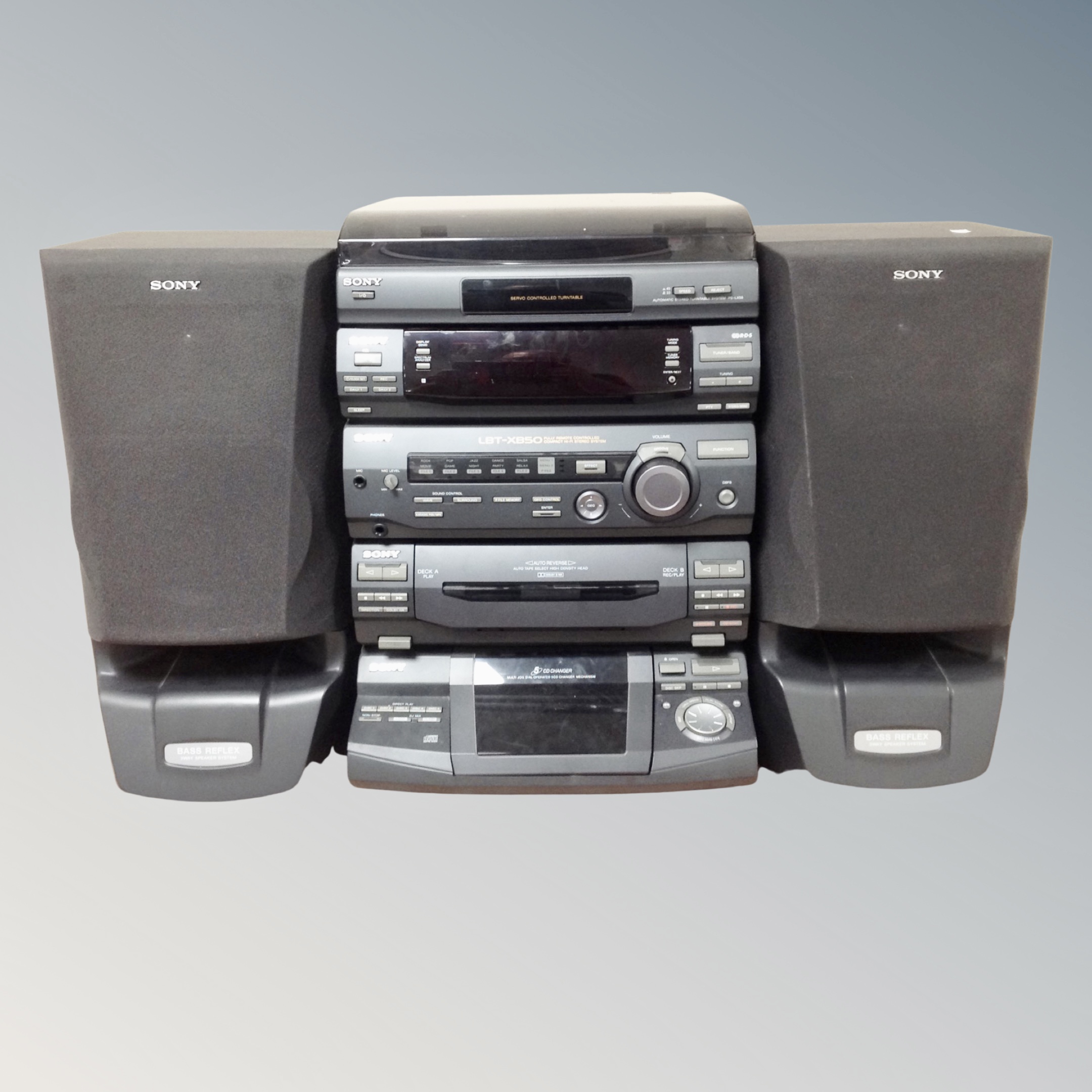 A Sony XB50 hifi with speakers