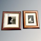 Two continental silver framed pictures