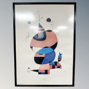 A Continental print 'Joan Miro', framed.