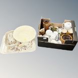 A quantity of assorted ceramics, coffee ware, Royal Grafton, creamware china,