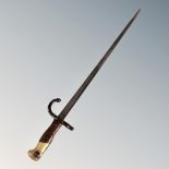 A French 1874 Gras bayonet,