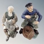 Two Royal Doulton figures - The Lobster Man HN 2317 and The Tin Smith HN 2146 (af)