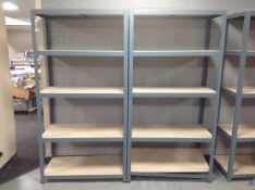 Two sets of five tier multi purpose shelves