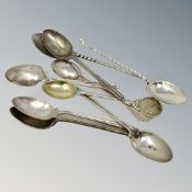 Nine silver golf themed spoons CONDITION REPORT: 120g