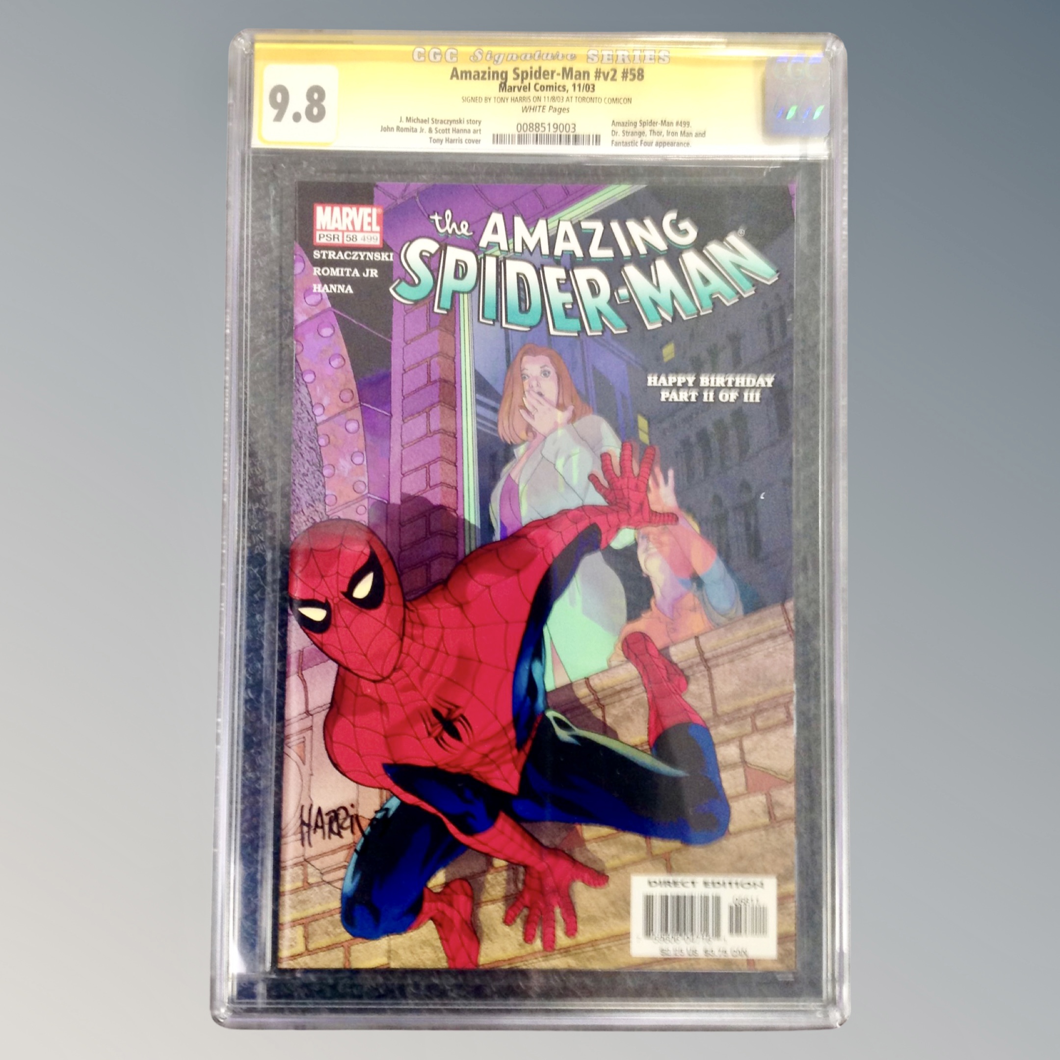 Marvel Comics : The Amazing Spider-Man issue 58, Happy Birthday Part II of III, Direct Edition,