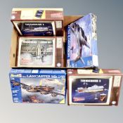 A box of Adventures in Plastic Thunderbird 1 Launch Bay together with two Thunderbird 5