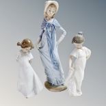 A Nao figure of a lady in Victorian dress,