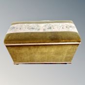 A Victorian upholstered blanket box