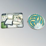 A Norwegian silver and enamel brooch by David Andersen, length 43mm,