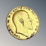 An Edward VII gold full sovereign 1909
