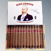 A King Edward Imperial Cigar box containing 39 cigars
