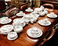 Approximately eighty one pieces of Royal Albert Lavender Rose tea and dinner china including