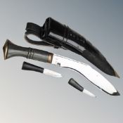 A Kukri knife in sheath