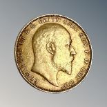 An Edward VII gold full sovereign 1905