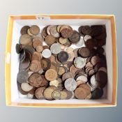 A box of 19th century and later British and foreign coins