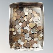 A tin of 19th century and later foreign coins