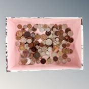 A box containing 19th century and later British and foreign coins