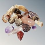 Loose gemstones and fossil items