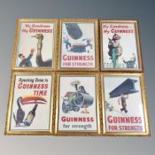 A set of six Guinness colour prints in frames