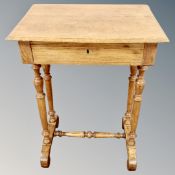 A 19th century oak work table