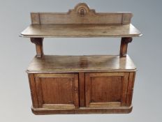 A late Victorian oak buffet serving stand,