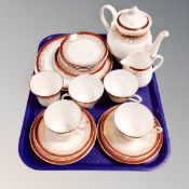 A tray of twenty pieces of Royal Grafton tea china