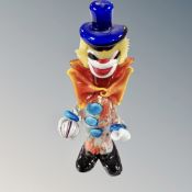 A Murano glass clown