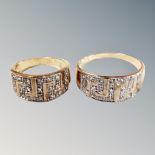 A silver ring 'His & Hers'