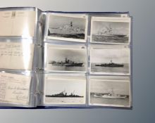 An album of 20th century naval postcards